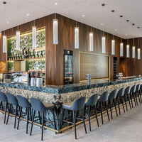 Lustre moderne pour restaurant et bar, éclairage d'escalier moderne, décoration artistique, tube en verre, lumière LED, lustre