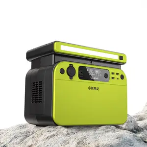 Générateur portable 500W pour réfrigérateur de camping Centrale électrique 500W avec système d'éclairage et sortie CA 1500W UPS