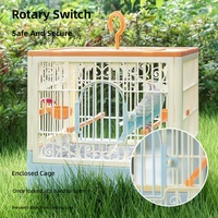 Cage de transport pour oiseaux de compagnie en plastique de qualité alimentaire, style français, grande capacité, respirante et anti-évasion