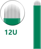 Aiguille verte de Microblading de Hadiyah Lame de sourcil aiguille de lame de Microblading de microlames