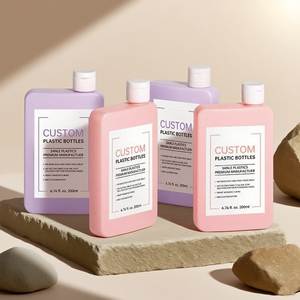 Màu Xanh Bóng Hình Dạng Nhựa Du Lịch Viên Thuốc Lỏng Phẳng Lật Top Cuộn Trên Chai Lotion Bơm Cho Cơ Thể Lotion Set - Product Image 1