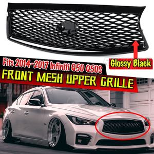 High Quality Front Bumper Center Grille <b>Mesh</b> <b>Grill</b> <b>for</b> Infiniti Q50 Q50S 2014-2017 2018-2022 Racing <b>Grills</b> Auto Exterior Parts - Product Image 1