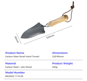 Kit de herramientas de jardinería de madera, pala pequeña de acero al carbono, esparcidor de trasplantes, horquilla de jardín, entrega directa de fábrica, el más vendido - Product Image 6