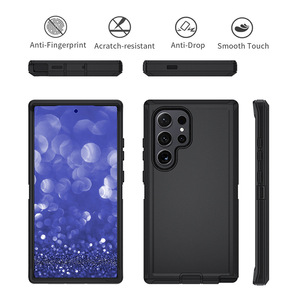 Funda Protectora Resistente Delgada Transparente Negra y <span class=keywords><strong>Azul</strong></span> para Teléfono Samsung S26 S25 S24  Note 20Ultr Series PC TPU Armor Capa - Product Image 6