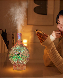 Mới Điện Tử Siêu Âm Pháo Hoa 120Ml Nhà Tinh Dầu Điện Siêu Âm Độ Ẩm 3D Thủy Tinh Khuếch Tán Hương Thơm - Product Image 3