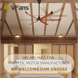 Vfans Mô Hình Gỗ Lớn Quạt Trần Với Ánh Sáng 1.5M 60in Bên Ngoài Rotor Động Cơ Hvls <span class=keywords><strong>Fan</strong></span> Ce Chứng Nhận Bền Quạt Thông Gió - Product Image 6