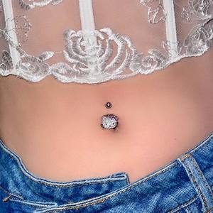 Lindo <span class=keywords><strong>gato</strong></span> <span class=keywords><strong>ombligo</strong></span> anillo moda mujer Acero inoxidable Piercing joyería circón <span class=keywords><strong>ombligo</strong></span> Stud joyería para bodas fiestas - Product Image 2