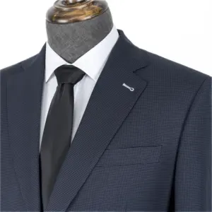 男性用の高品質イタリアンスタイルスリムフィットネイビーブルーカスタムテーラードオーダーメイドのビジネススーツ