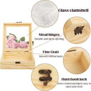 Custom solid wood mooncake gift <b>box</b>, wooden storage <b>box</b>, <b>pine</b> wood natural color, Mid-Autumn Festival gift packaging wooden <b>box</b> - Product Image 4