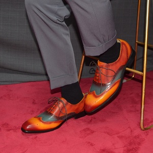 High-quality Oxford Multi-color Handcrafted Top-grain Cowhide Versatile British Business Formal Men's Leather <b>Shoes</b> - Product Image 5