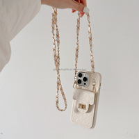 Pochette de téléphone portable à bandoulière tendance pour iPhone 18 Pro Max, tous modèles 17, 16, 15, housse de téléphone en cuir antichoc 14, 13