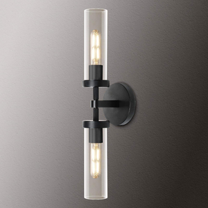 Applique murale IAmerica rétro en laiton massif, pour chevet et <span class=keywords><strong>couloir</strong></span>, avec verre cylindrique, style postmoderne, décoration d'ambiance, lumière miroir moderne vintage - Product Image 2