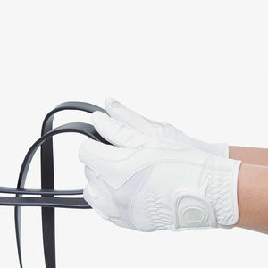Gants d'équitation personnalisés avec logo, de haute qualité, légers et respirants, à séchage rapide, fermeture auto-agrippante, en cuir véritable - Product Image 6