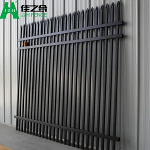 Tubular Black Aluminum Fence Panels Garden Powder Coated Top Spear Metal Home Fencing Trellis Gates Galvanized Tube Pallet