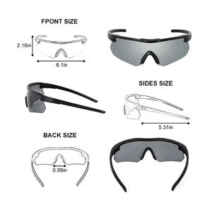 نظارات حماية تكتيكية UV400 مستقطبة مضادة للضباب Lesn نظارات الرماية الصيد المشي لمسافات طويلة في الهواء الطلق نظارات السلامة شعار مخصص - Product Image 5