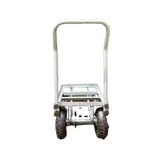 Chariot de rangement multifonctions Étagères Caddy Cage Trolley Chariot pliable Poussoir Bicyclette Cargo Trailer Luggage Cart Hand Truck - Product Image 4