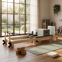 Vente en gros : Reformer Pilates pliable en bois d'érable de haute qualité, machine de fitness portable pour entraînement de base, gym, yoga et bien-être, garantie 10 ans