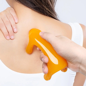 Masajeador de Ámbar con Forma de Perro para Cuello y Espalda, Herramienta de Acupresión para Aliviar el Dolor Muscular Humano, Raspador de Masaje Corporal Completo - Product Image 4