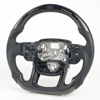 Volant en fibre de carbone véritable avec affichage LED de la vitesse et du régime moteur pour Land Rover Range Rover Discovery L550 L494 Sport 2014-2020