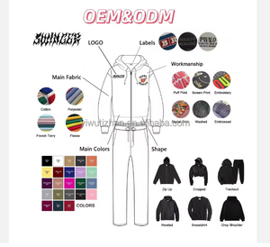 Ensemble <span class=keywords><strong>de</strong></span> <span class=keywords><strong>sport</strong></span> <span class=keywords><strong>de</strong></span> haute qualité en coton pur personnalisé avec logo AlC ab pour hommes et femmes, fermeture éclair, poids lourd, tendance - Product Image 5