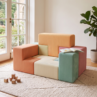 Cord-Würfel Weiches Modulares Kindersofa Verbindbare Schaumstoff-Sitzkissen Wohnmöbel für Kleinkinder zum Lesen, Klettern und Sensorischen Spielen