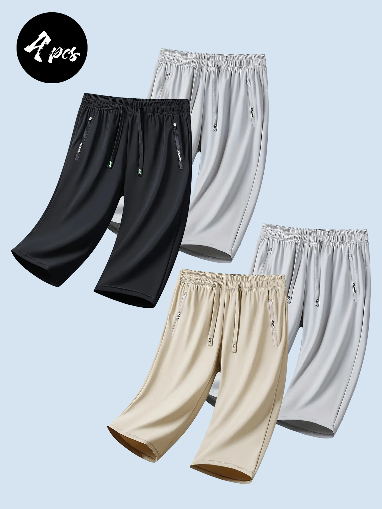 Gris clair + noir + abricot