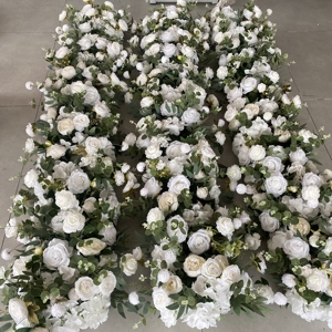 Y-FR057 ผ้าปูโต๊ะดอกไม้ประดิษฐ์ ตกแต่งโต๊ะด้วยดอกกุหลาบสีม่วง ผ้าปูโต๊ะลายดอกไม้ สำหรับตกแต่งงานแต่งงาน - Product Image 5