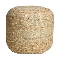 Pouf rond en jute tissé à la main pouf rond en jute tabouret pouf en jute avec intérieur doux en EPE et éponge