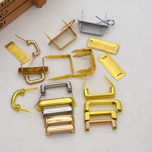 Poignée en cuir avec support en forme de pont arqué pour boîtes à colis et à bonbons avec petit pont arqué en métal - Product Image 3