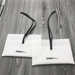 50 sacs en velours blanc, style de luxe, pochette cadeau, enveloppe avec ruban - Product Image 6