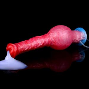Dildo Animale Enorme da 28 cm con Eiaculazione, Plug Anale Gonfiabile per Cani con Nodo Espandibile, Stimolazione <span class=keywords><strong>Fantasy</strong></span> Alien - Product Image 2