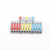 Bloque de terminales divisor de cable universal compacto 2 6 Mini rápido conector de Cable de cableado compacto 3P para lámpara LED Push-in