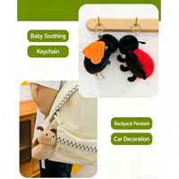 Porte-clés en peluche mignon (escargot, abeille, coccinelle), doux et rembourré, breloque de sac, cadeaux pour enfants, vente en gros, fabricant sur mesure