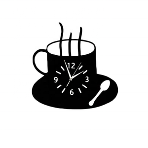 Nhà hiện đại cà phê cup hình dạng tường sáng tạo trang trí nhà đồng hồ cho phòng khách sofa TV nền - Product Image 1