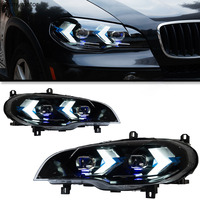 Ensemble de phares à LED pour BMW X5 E70 2007-2013, style flèche, DRL, lentille de projecteur LED, clignotant, phare