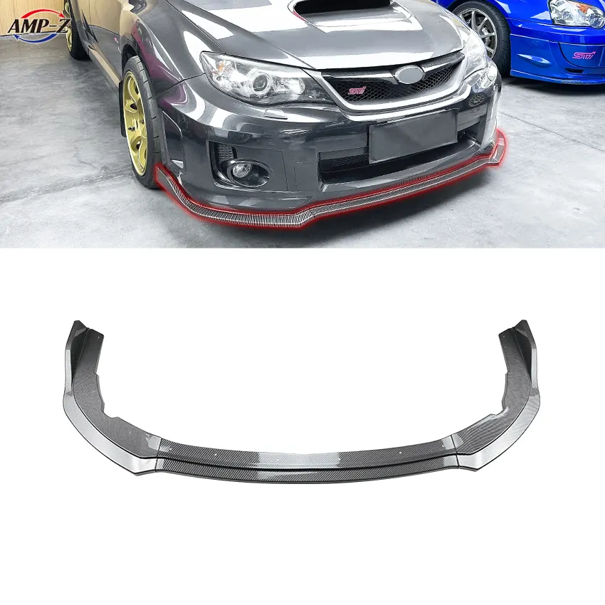 AMP-Z Venda quente Preço de Fábrica Material Plástico Amortecedor Dianteiro Lip Front Splitter Para Stabilus STI Subaru WRX STI 2011-2014