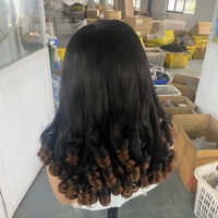 Peluca de Cabello Remy Vietnamita Premium 5x5 sin Pegamento, Lacia y con Volumen, de 18-22 Pulgadas, Tejida Semimanual con Encaje Transparente