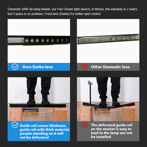 Dglux 1m 1.5m 2m 2 dây tuyến tính Trần lõm hoàn chỉnh LED COB từ theo dõi hệ thống chiếu sáng đường sắt - Product Image 5