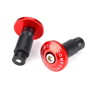 Motorfiets Handvat Stang Eind Pluggen Gewichten Stuur Grips Cap Anti Vibratie Schuif Plug Voor Yamaha Kawasaki Honda Dirt Red Bike