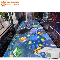 Interactive 3d ar espace dynamique magique océan vagues empreinte immersive plancher intérieur plage virtuelle projection holographique