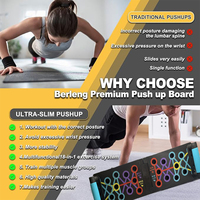 Planche de pompes pour la remise en forme à domicile avec positions codées par couleur pour un entraînement de force efficace