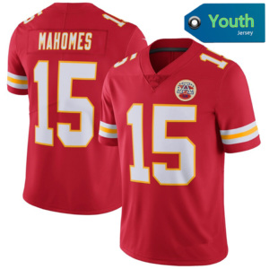 Maillots de football pour jeunes de Kansas City, 15 Patrick Mahomes, 87 Travis Kelce, 10 Pacheco, maillot cousu édition limitée pour ENFANTS, rouge - Product Image 2