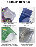 Impression personnalisée Matte Stand Up Zip Lock Épice Emballage Pochette En Plastique Sac D'emballage Avec Fenêtre