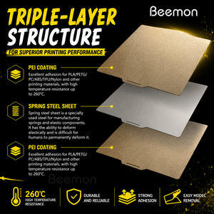 Plaque de construction double face en acier à ressort enduit de poudre <span class=keywords><strong>PEY</strong></span> PET PEO PEI en bambou 257*257mm pour imprimante 3D Lab X1 – Pièces neuves - Product Image 5