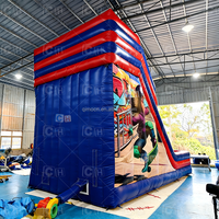 Château gonflable commercial à vendre, avec toboggan, château gonflable pour enfants, vente en gros, château gonflable Spiderman pour toboggan