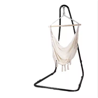 Support de chaise suspendue en fer réglable et incurvé - Meuble d'extérieur résistant aux intempéries pour usage intérieur/extérieur