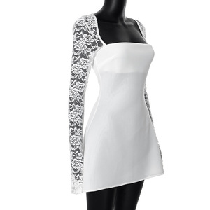 <span class=keywords><strong>Robe</strong></span> Amincissante Élégante Manches Longues <span class=keywords><strong>Dentelle</strong></span> <span class=keywords><strong>Moulante</strong></span> pour Soirée Anniversaire - Product Image 4