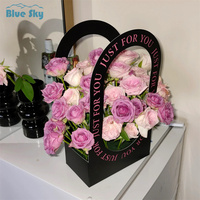 Fournitures de fleuriste en papier kraft à emporter à la mode emballage de bouquet personnalisé sacs de fleurs cadeaux