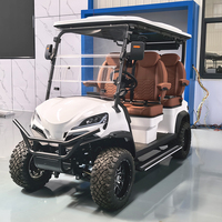 Carrito de Golf Eléctrico para 6 Pasajeros, Cabina Espaciosa, Asientos Cómodos, Carrito Utilitario de 4 Ruedas para Alquiler en Complejos Turísticos