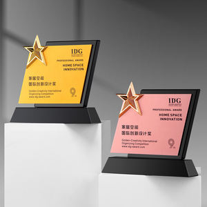 Personalizado Creative Crystal Trophy Placa Metal Star Premiação Empregados pendentes e placas Champions <span class=keywords><strong>Award</strong></span> - Product Image 3